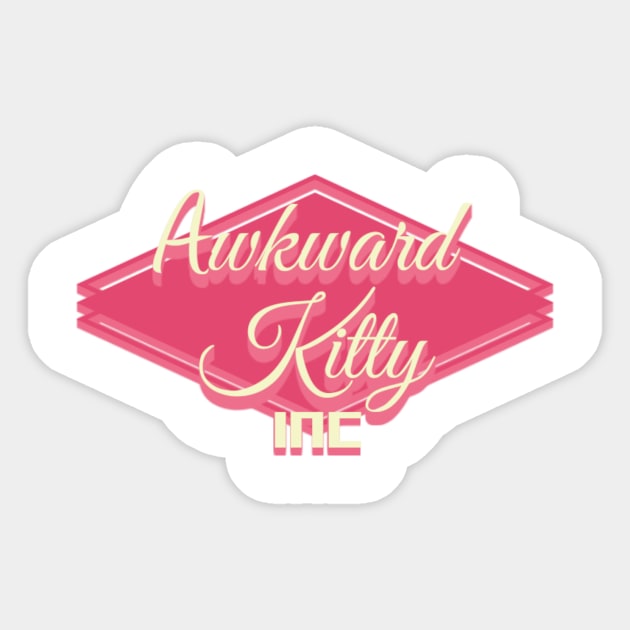 AwkwardKittyINC Logo Sticker by AwkwardKittyINC